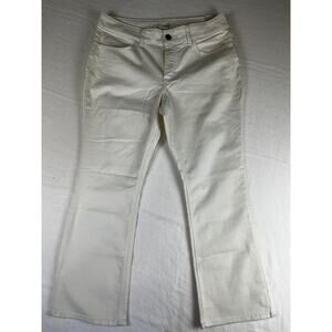 Riders by Lee Indigo Women’s White Jeans Size 16P NWT Flaw Straight Leg